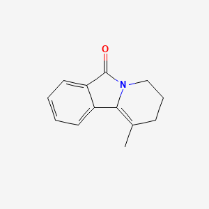 molecular formula C13H13NO B3358619 1-Methyl-3,4-dihydropyrido[2,1-a]isoindol-6(2H)-one CAS No. 81359-40-2
