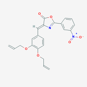 molecular formula C22H18N2O6 B335865 4-[3,4-bis(allyloxy)benzylidene]-2-{3-nitrophenyl}-1,3-oxazol-5(4H)-one 