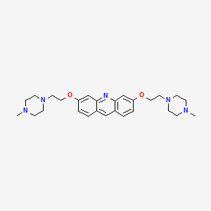 molecular formula C27H37N5O2 B3358651 3,6-Bis(2-(4-methylpiperazin-1-yl)ethoxy)acridine CAS No. 81541-35-7