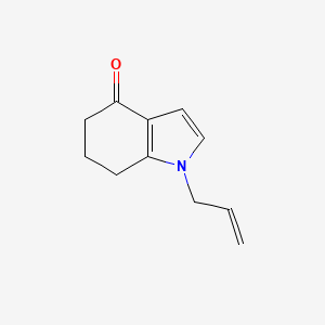 molecular formula C11H13NO B3358659 4H-Indol-4-one, 1,5,6,7-tetrahydro-1-(2-propenyl)- CAS No. 81565-17-5