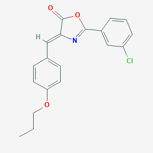 molecular formula C19H16ClNO3 B335866 2-(3-chlorophenyl)-4-(4-propoxybenzylidene)-1,3-oxazol-5(4H)-one 