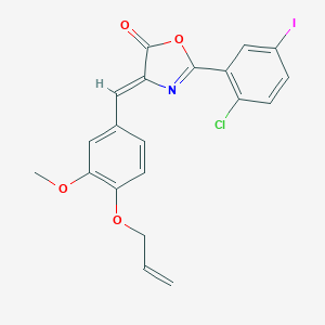 molecular formula C20H15ClINO4 B335867 4-[4-(allyloxy)-3-methoxybenzylidene]-2-(2-chloro-5-iodophenyl)-1,3-oxazol-5(4H)-one 