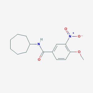 molecular formula C15H20N2O4 B335869 N-cycloheptyl-4-methoxy-3-nitrobenzamide 