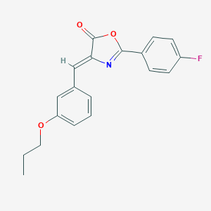 molecular formula C19H16FNO3 B335871 2-(4-fluorophenyl)-4-(3-propoxybenzylidene)-1,3-oxazol-5(4H)-one 