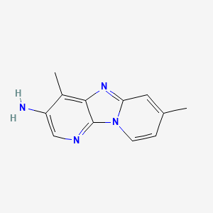 molecular formula C12H12N4 B3358711 Dipyrido(1,2-a:3',2'-d)imidazole, 3-amino-4,7-dimethyl- CAS No. 81809-86-1