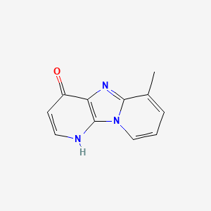 molecular formula C11H9N3O B3358714 Dipyrido(1,2-a:3',2'-d)imidazol-4-ol, 6-methyl- CAS No. 81810-03-9