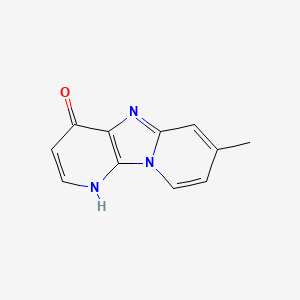 molecular formula C11H9N3O B3358717 Dipyrido(1,2-a:3',2'-d)imidazol-4-ol, 7-methyl- CAS No. 81810-04-0