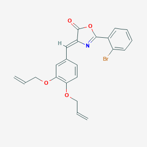 molecular formula C22H18BrNO4 B335872 4-[3,4-bis(allyloxy)benzylidene]-2-(2-bromophenyl)-1,3-oxazol-5(4H)-one 