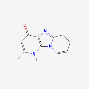 molecular formula C11H9N3O B3358721 Dipyrido(1,2-a:3',2'-d)imidazol-4-ol, 2-methyl- CAS No. 81810-05-1