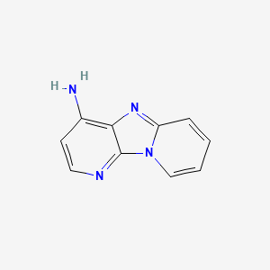 molecular formula C10H8N4 B3358749 Dipyrido(1,2-a:3',2'-d)imidazole, 4-amino- CAS No. 81810-23-3