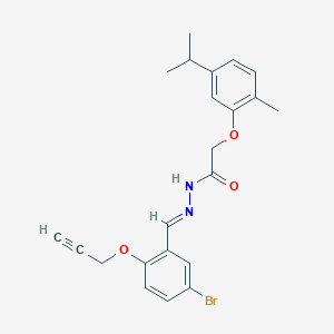 molecular formula C22H23BrN2O3 B335875 N'-[5-bromo-2-(2-propynyloxy)benzylidene]-2-(5-isopropyl-2-methylphenoxy)acetohydrazide 