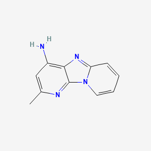 molecular formula C11H10N4 B3358756 Dipyrido(1,2-a:3',2'-d)imidazole, 4-amino-2-methyl- CAS No. 81810-24-4