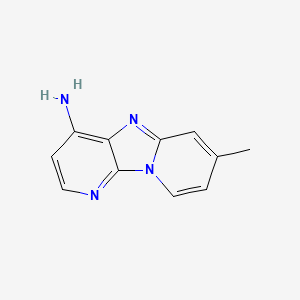 molecular formula C11H10N4 B3358761 Dipyrido(1,2-a:3',2'-d)imidazole, 4-amino-7-methyl- CAS No. 81810-25-5