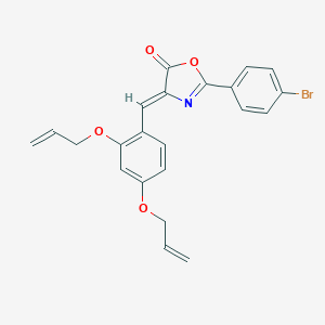 molecular formula C22H18BrNO4 B335877 4-[2,4-bis(allyloxy)benzylidene]-2-(4-bromophenyl)-1,3-oxazol-5(4H)-one 