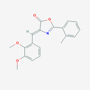 molecular formula C19H17NO4 B335878 (4Z)-4-(2,3-dimethoxybenzylidene)-2-(2-methylphenyl)-1,3-oxazol-5(4H)-one 