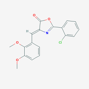 molecular formula C18H14ClNO4 B335880 2-(2-Chloro-phenyl)-4-(2,3-dimethoxy-benzylidene)-4H-oxazol-5-one 