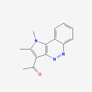 molecular formula C14H13N3O B3358818 1-(1,2-Dimethyl-1H-pyrrolo(3,2-c)cinnolin-3-yl)ethanone CAS No. 82157-88-8