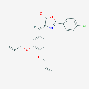molecular formula C22H18ClNO4 B335883 4-[3,4-bis(allyloxy)benzylidene]-2-(4-chlorophenyl)-1,3-oxazol-5(4H)-one 