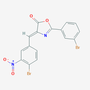 molecular formula C16H8Br2N2O4 B335884 4-{4-bromo-3-nitrobenzylidene}-2-(3-bromophenyl)-1,3-oxazol-5(4H)-one 