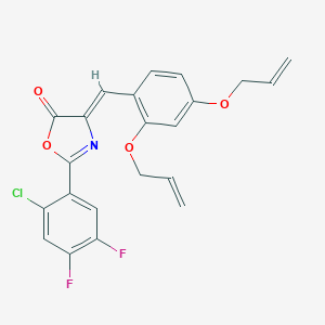 molecular formula C22H16ClF2NO4 B335885 4-[2,4-bis(allyloxy)benzylidene]-2-(2-chloro-4,5-difluorophenyl)-1,3-oxazol-5(4H)-one 