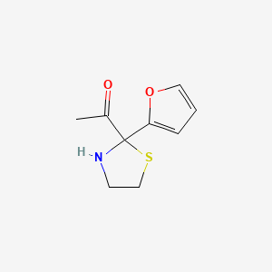 1-[2-(Furan-2-yl)-1,3-thiazolidin-2-yl]ethan-1-one
