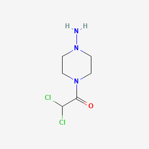 molecular formula C6H11Cl2N3O B3358857 1-Piperazinamine, 4-(dichloroacetyl)- CAS No. 82553-17-1