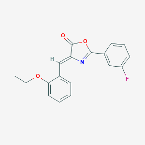 molecular formula C18H14FNO3 B335888 4-(2-ethoxybenzylidene)-2-(3-fluorophenyl)-1,3-oxazol-5(4H)-one 