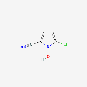 molecular formula C5H3ClN2O B3358885 1H-Pyrrole-2-carbonitrile, 5-chloro-1-hydroxy- CAS No. 827342-89-2