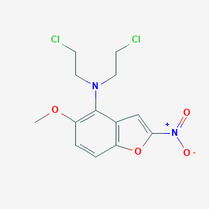 B033589 4-Benzofuranamine, N,N-bis(2-chloroethyl)-5-methoxy-2-nitro- CAS No. 109143-19-3