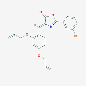 molecular formula C22H18BrNO4 B335890 4-[2,4-bis(allyloxy)benzylidene]-2-(3-bromophenyl)-1,3-oxazol-5(4H)-one 