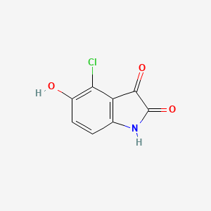 molecular formula C8H4ClNO3 B3358910 4-chloro-5-hydroxy-1H-indole-2,3-dione CAS No. 828252-47-7