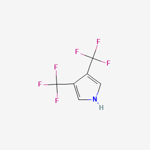 molecular formula C6H3F6N B3358911 3,4-bis(trifluoromethyl)-1H-pyrrole CAS No. 82912-41-2