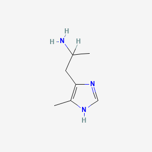 molecular formula C7H13N3 B3358913 1H-Imidazole-4-ethanamine, alpha,5-dimethyl- CAS No. 82977-50-2
