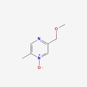 molecular formula C7H10N2O2 B3358965 Pyrazine, 2-methoxymethyl-5-methyl-, 4-oxide CAS No. 83056-59-1