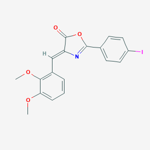 molecular formula C18H14INO4 B335897 4-(2,3-Dimethoxy-benzylidene)-2-(4-iodo-phenyl)-4H-oxazol-5-one 
