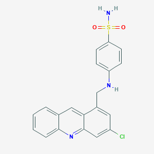 molecular formula C20H16ClN3O2S B3358985 4-{[(3-Chloroacridin-1-YL)methyl]amino}benzene-1-sulfonamide CAS No. 831220-36-1