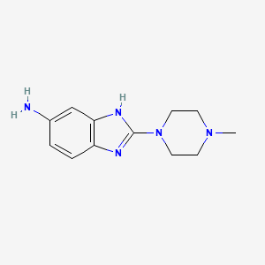 molecular formula C12H17N5 B3358998 2-(4-Methylpiperazin-1-yl)-1H-benzimidazol-6-amine CAS No. 832102-59-7