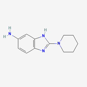 molecular formula C12H16N4 B3359006 2-(Piperidin-1-yl)-1H-benzimidazol-6-amine CAS No. 832102-60-0