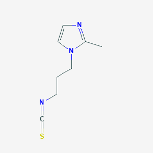 molecular formula C8H11N3S B3359024 1-(3-Isothiocyanatopropyl)-2-methyl-1H-imidazole CAS No. 83222-93-9