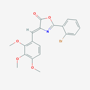 molecular formula C19H16BrNO5 B335903 2-(2-bromophenyl)-4-(2,3,4-trimethoxybenzylidene)-1,3-oxazol-5(4H)-one 