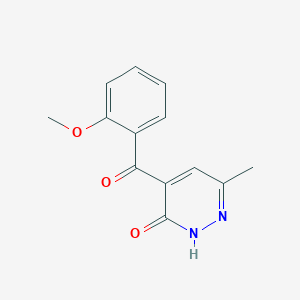 molecular formula C13H12N2O3 B3359030 4-(2-Methoxybenzoyl)-6-methylpyridazin-3(2H)-one CAS No. 832712-07-9