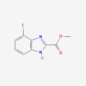 molecular formula C9H7FN2O2 B3359051 Methyl 4-fluoro-1H-benzo[d]imidazole-2-carboxylate CAS No. 83431-75-8