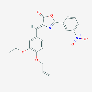 molecular formula C21H18N2O6 B335907 4-[4-(allyloxy)-3-ethoxybenzylidene]-2-{3-nitrophenyl}-1,3-oxazol-5(4H)-one 