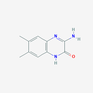 molecular formula C10H11N3O B3359104 3-Amino-6,7-dimethylquinoxalin-2(1H)-one CAS No. 83566-28-3