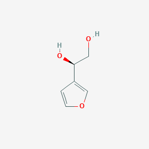 molecular formula C6H8O3 B3359107 (1R)-1-(Furan-3-yl)ethane-1,2-diol CAS No. 83603-02-5