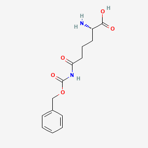 molecular formula C14H18N2O5 B3359121 (S)-2-Amino-6-(benzyloxycarbonylamino)-6-oxohexanoic acid CAS No. 83793-27-5
