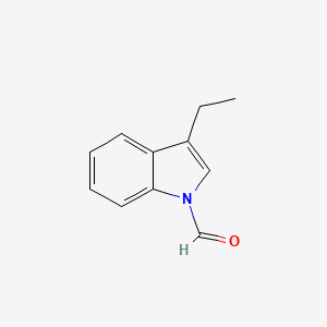molecular formula C11H11NO B3359135 1H-Indole-1-carboxaldehyde, 3-ethyl- CAS No. 83824-08-2