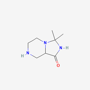 molecular formula C8H15N3O B3359139 hexahydro-3,3-dimethylimidazo[1,5-a]pyrazin-1(5H)-one CAS No. 83898-63-9