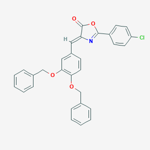 molecular formula C30H22ClNO4 B335914 4-[3,4-bis(benzyloxy)benzylidene]-2-(4-chlorophenyl)-1,3-oxazol-5(4H)-one 