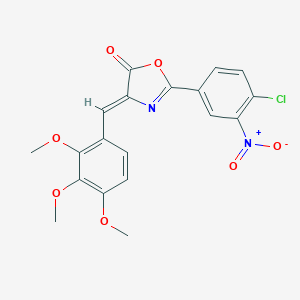 molecular formula C19H15ClN2O7 B335916 (4Z)-2-(4-chloro-3-nitrophenyl)-4-(2,3,4-trimethoxybenzylidene)-1,3-oxazol-5(4H)-one 